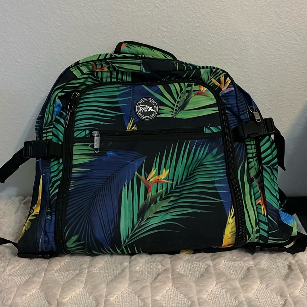 Tropical Leaf Print Backpack